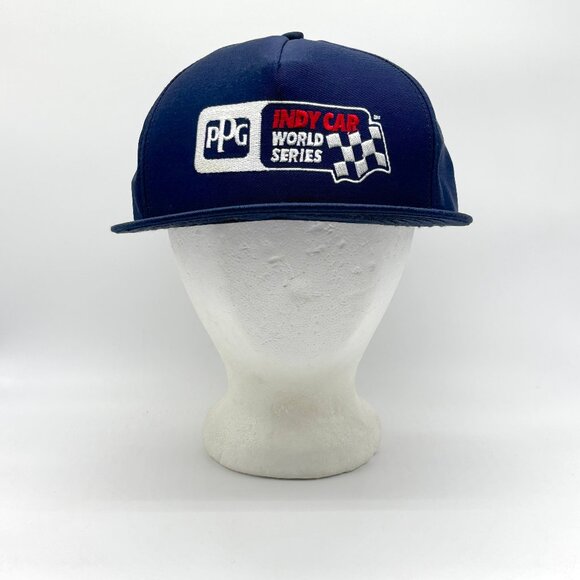 Vintage Indy Car World Series Snapback Hat Navy Blue Nomad USA Racing - Picture 1 of 9